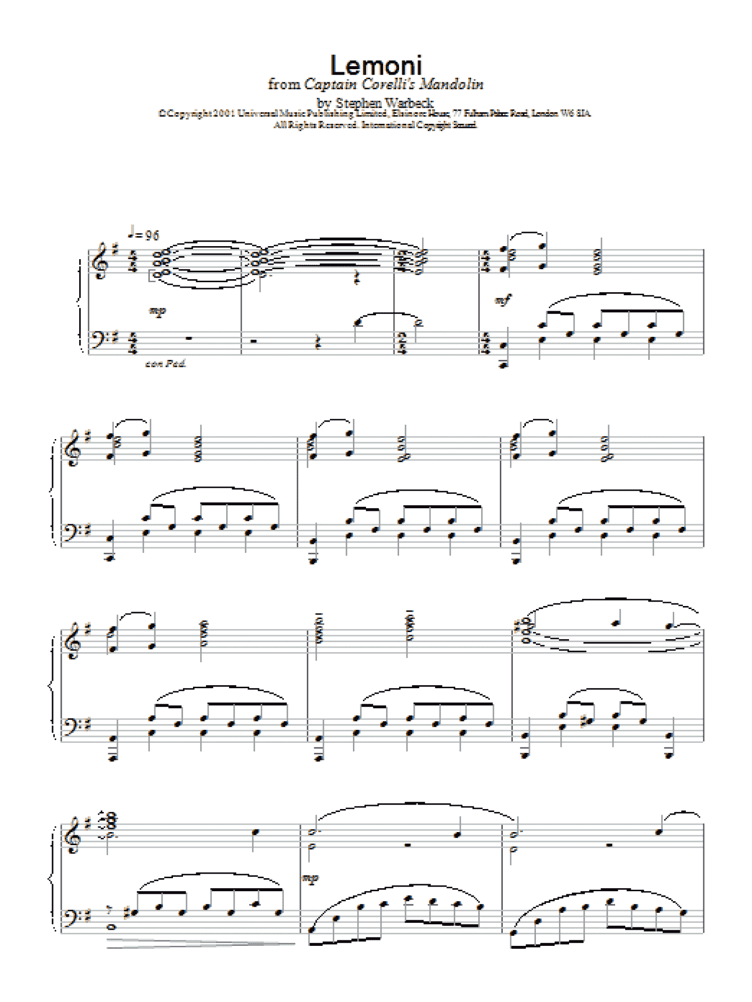 Lemoni (Piano Solo)