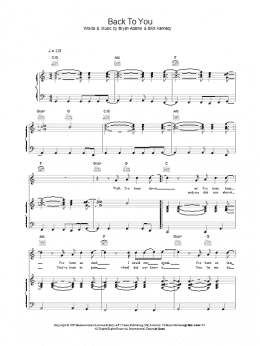 page one of Back To You (Piano, Vocal & Guitar Chords)