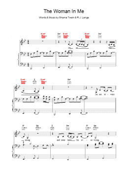 page one of The Woman In Me (Needs The Man In You) (Piano, Vocal & Guitar Chords)