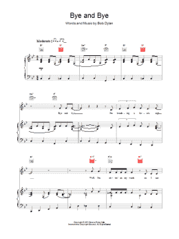 page one of Bye and Bye (Piano, Vocal & Guitar Chords)