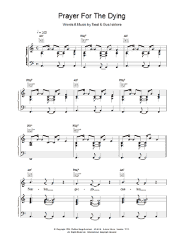 page one of Prayer For The Dying (Piano, Vocal & Guitar Chords)