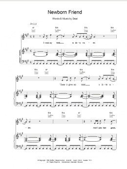 page one of Newborn Friend (Piano, Vocal & Guitar Chords)