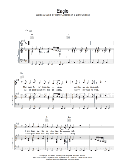 page one of Eagle (Piano, Vocal & Guitar Chords)