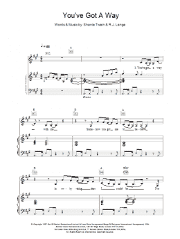 page one of You've Got A way (Piano, Vocal & Guitar Chords)