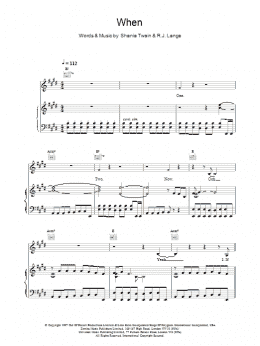 page one of When (Piano, Vocal & Guitar Chords)