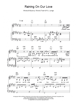 page one of Raining On Our Love (Piano, Vocal & Guitar Chords)