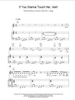 page one of If You Wanna Touch Her, Ask! (Piano, Vocal & Guitar Chords)