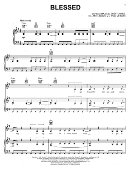 page one of Blessed (Piano, Vocal & Guitar Chords (Right-Hand Melody))