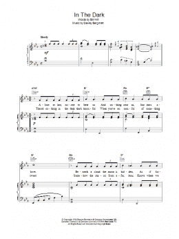 page one of In The Dark (Piano, Vocal & Guitar Chords)