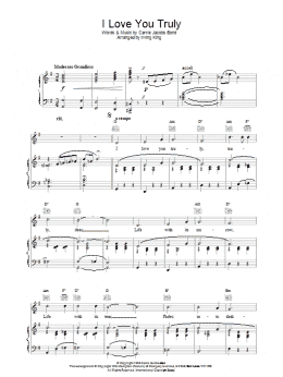 page one of I Love You Truly (Piano, Vocal & Guitar Chords)