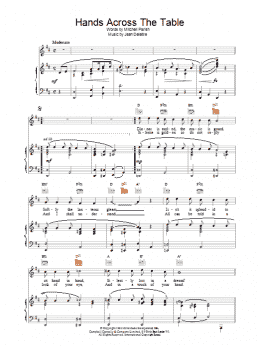 page one of Hands Across The Table (Piano, Vocal & Guitar Chords (Right-Hand Melody))