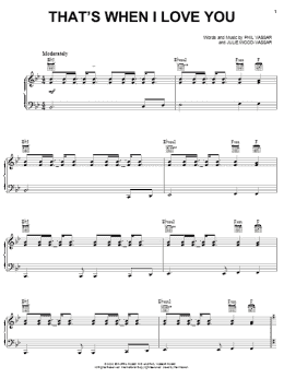 page one of That's When I Love You (Piano, Vocal & Guitar Chords (Right-Hand Melody))
