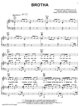 page one of Brotha (Piano, Vocal & Guitar Chords (Right-Hand Melody))