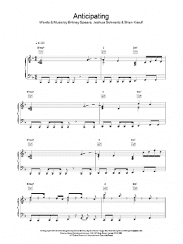 page one of Anticipating (Piano, Vocal & Guitar Chords)