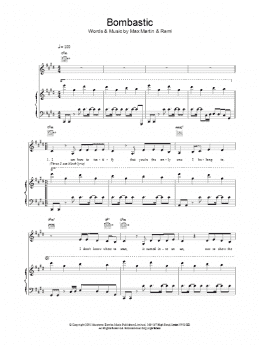 page one of Bombastic Love (Piano, Vocal & Guitar Chords)