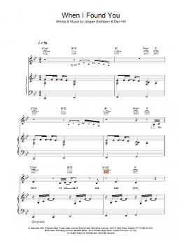 page one of When I Found You (Piano, Vocal & Guitar Chords)