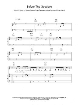 page one of Before The Goodbye (Piano, Vocal & Guitar Chords)
