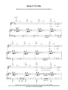 page one of Give It To Me (Piano, Vocal & Guitar Chords)