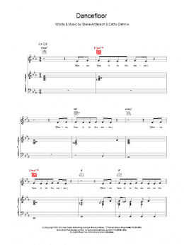 page one of Dancefloor (Piano, Vocal & Guitar Chords)