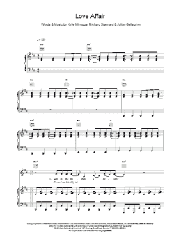 page one of Love Affair (Piano, Vocal & Guitar Chords)