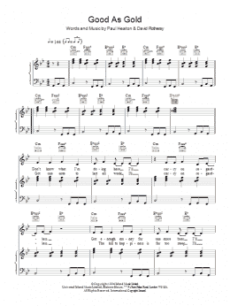 page one of Good As Gold (Stupid As Mud) (Piano, Vocal & Guitar Chords)