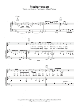 page one of The Mediterranean (Piano, Vocal & Guitar Chords)