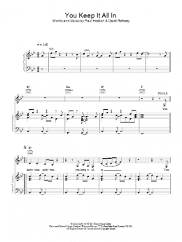 page one of You Keep It All In (Piano, Vocal & Guitar Chords)