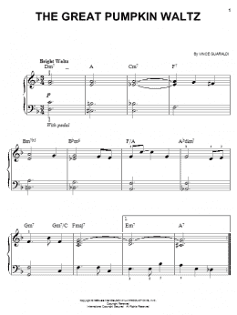page one of The Great Pumpkin Waltz (Easy Piano)