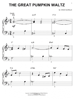 page one of The Great Pumpkin Waltz (Big Note Piano)