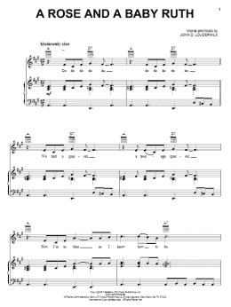 page one of A Rose And A Baby Ruth (Piano, Vocal & Guitar Chords (Right-Hand Melody))