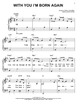 page one of With You I'm Born Again (Easy Piano)