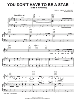 page one of You Don't Have To Be A Star (To Be In My Show) (Piano, Vocal & Guitar Chords (Right-Hand Melody))