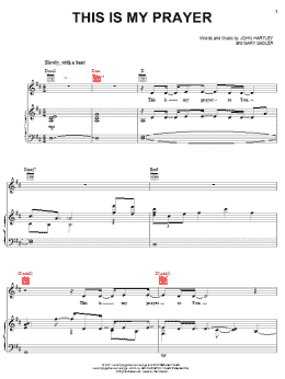 page one of This Is My Prayer (Piano, Vocal & Guitar Chords (Right-Hand Melody))