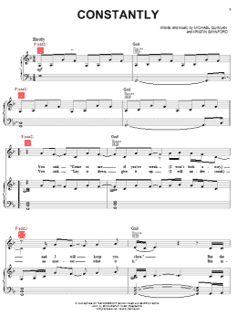page one of Constantly (Piano, Vocal & Guitar Chords (Right-Hand Melody))