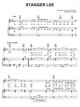 page one of Stagger Lee (Piano, Vocal & Guitar Chords (Right-Hand Melody))