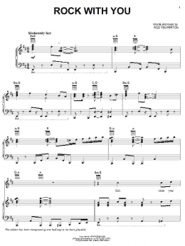 page one of Rock With You (Piano, Vocal & Guitar Chords (Right-Hand Melody))