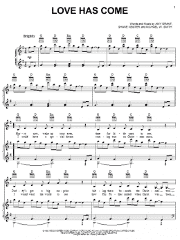 page one of Love Has Come (Piano, Vocal & Guitar Chords (Right-Hand Melody))
