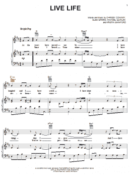 page one of Live Life (Piano, Vocal & Guitar Chords (Right-Hand Melody))