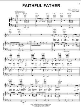 page one of Faithful Father (Piano, Vocal & Guitar Chords (Right-Hand Melody))