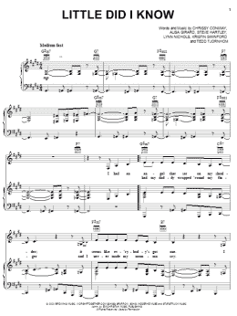 page one of Little Did I Know (Piano, Vocal & Guitar Chords (Right-Hand Melody))