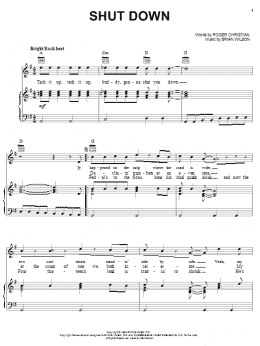 page one of Shut Down (Piano, Vocal & Guitar Chords (Right-Hand Melody))