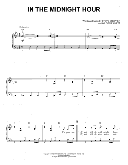 page one of In The Midnight Hour (Very Easy Piano)