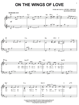 page one of On The Wings Of Love (Easy Piano)