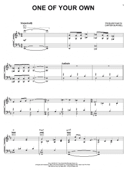 page one of One Of Your Own (Piano, Vocal & Guitar Chords (Right-Hand Melody))