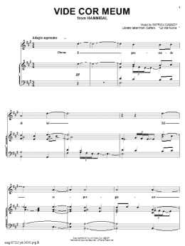 page one of Vide Cor Meum (Piano, Vocal & Guitar Chords (Right-Hand Melody))