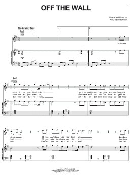 page one of Off The Wall (Piano, Vocal & Guitar Chords (Right-Hand Melody))