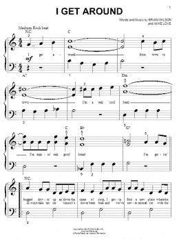 page one of I Get Around (Big Note Piano)