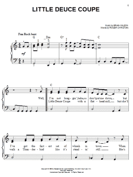 page one of Little Deuce Coupe (Easy Piano)