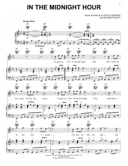 page one of In The Midnight Hour (Piano, Vocal & Guitar Chords (Right-Hand Melody))