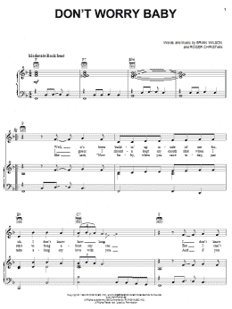 page one of Don't Worry Baby (Piano, Vocal & Guitar Chords (Right-Hand Melody))